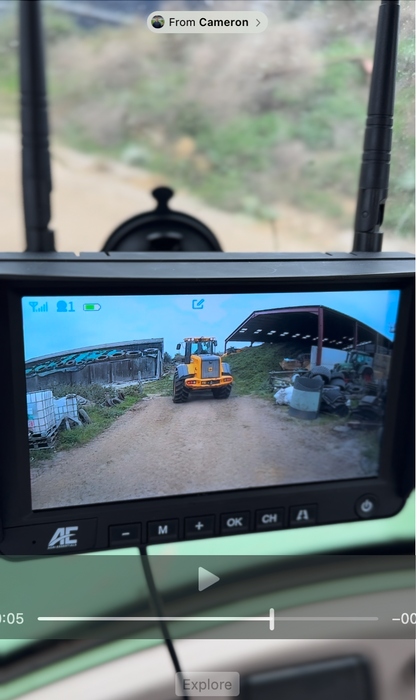 AE 7" WIRELESS MAGNETIC SOLAR VEHICLE CAMERA SYSTEM