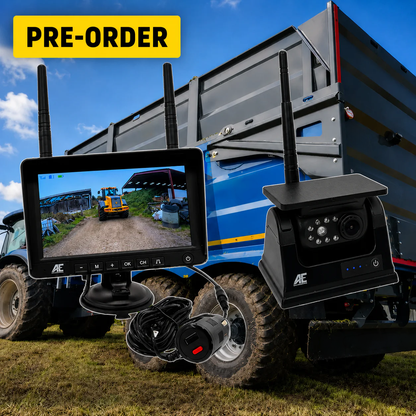 AE 7" WIRELESS MAGNETIC SOLAR VEHICLE CAMERA SYSTEM